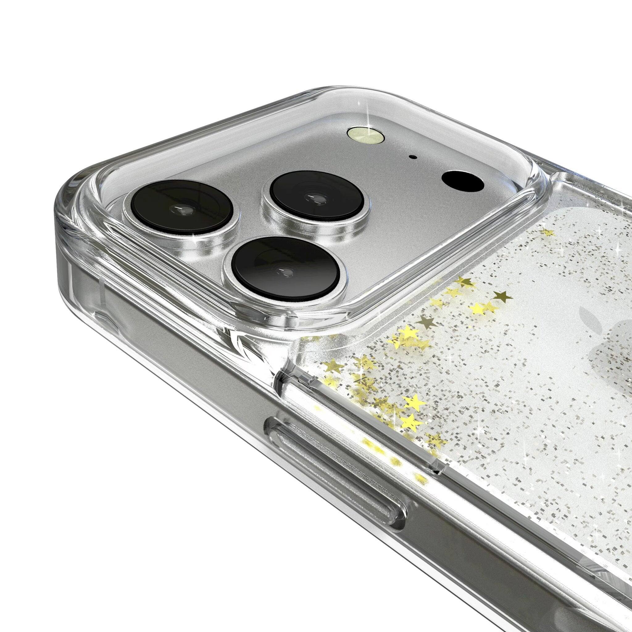 Left. Keyscaper - Marvel Badge Glitter Phone Case - Apple iPhone 17 Pro - Deadpool 2.