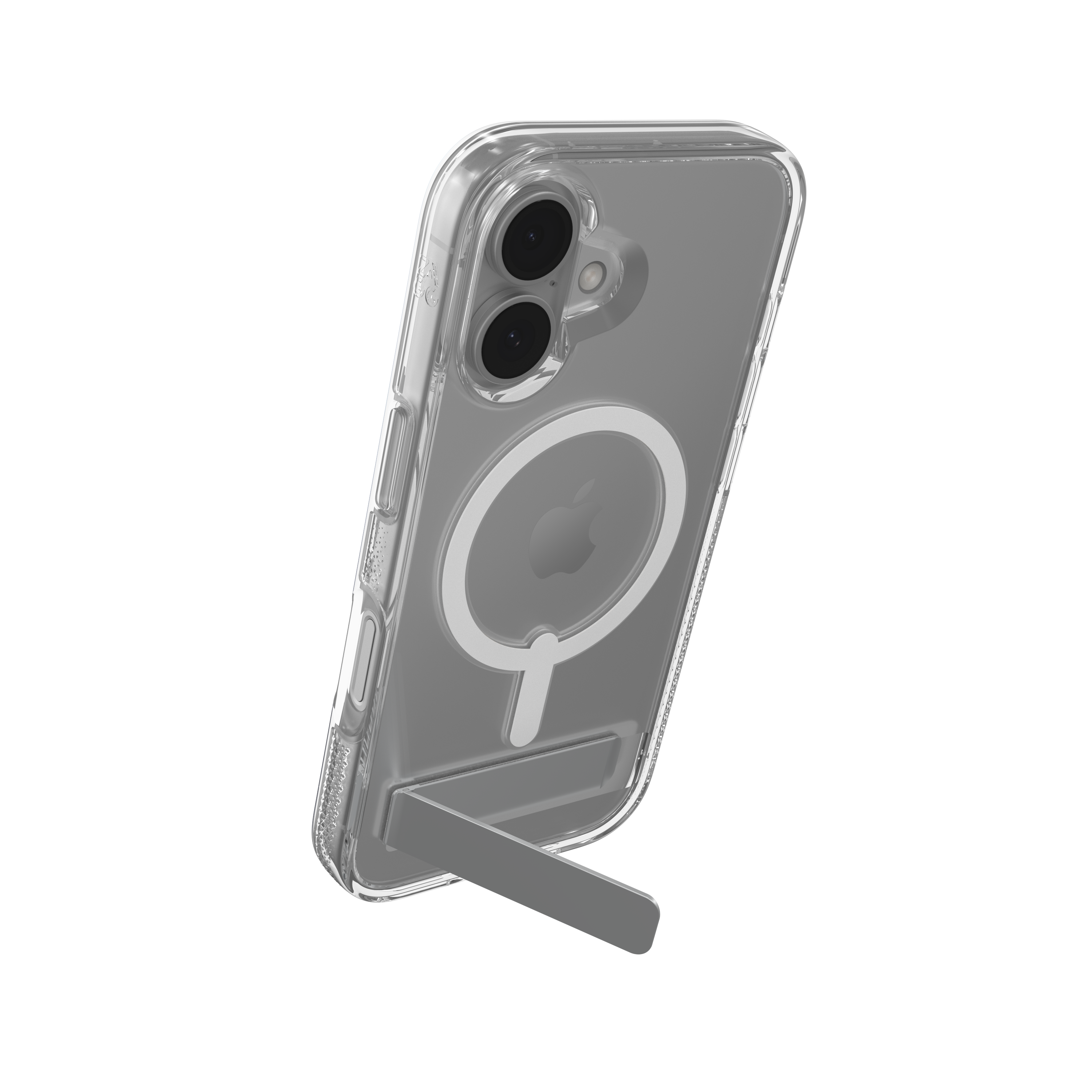 Alt View 1. ZAGG - Crystal Palace Snap MagSafe Compatible Case w/ Kickstand for Apple iPhone 16 - Clear.