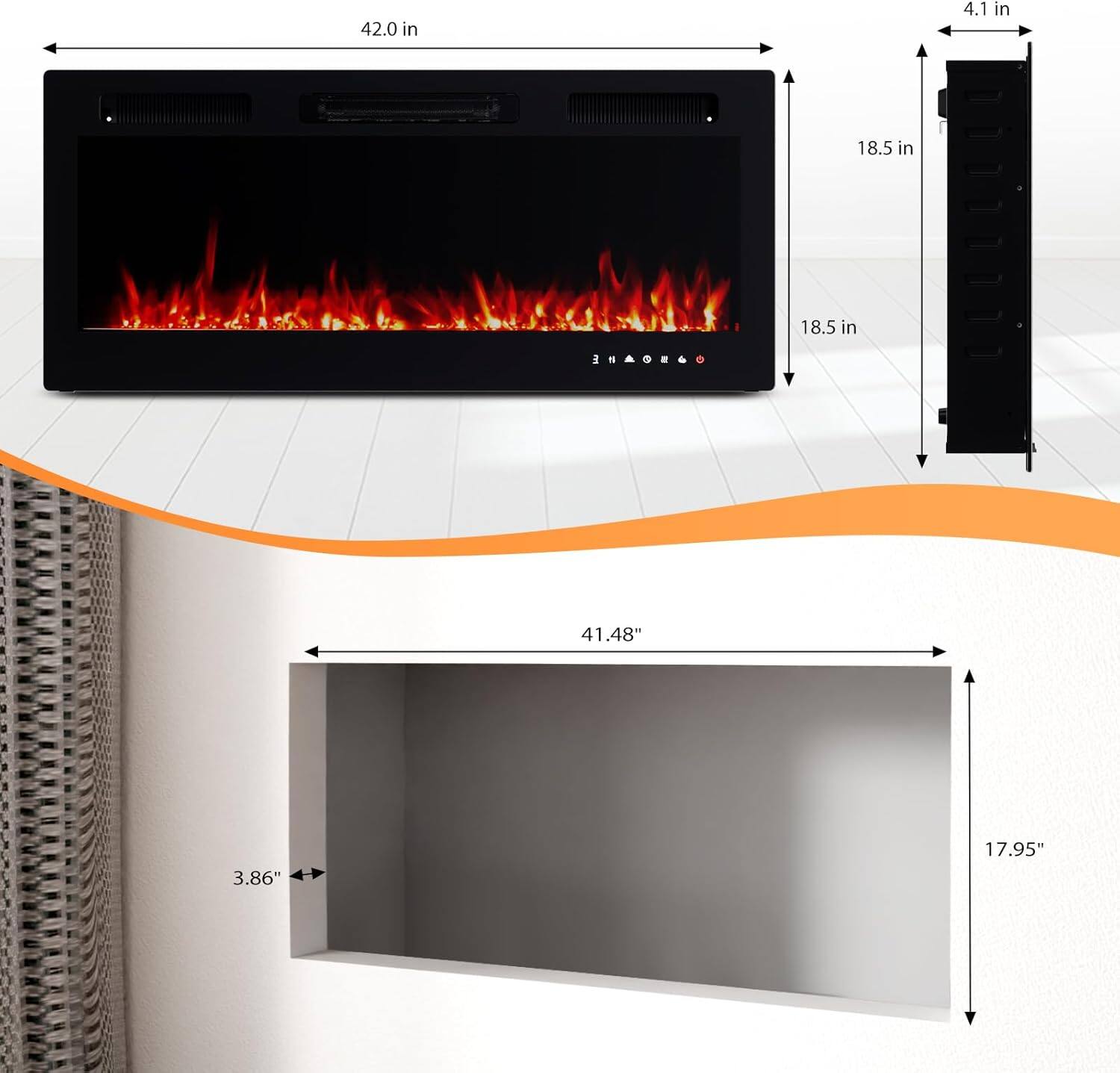 42.0 in  
4.1 in  
18.5 in  
18.5 in  
41.48"  
3.86"  
17.95"