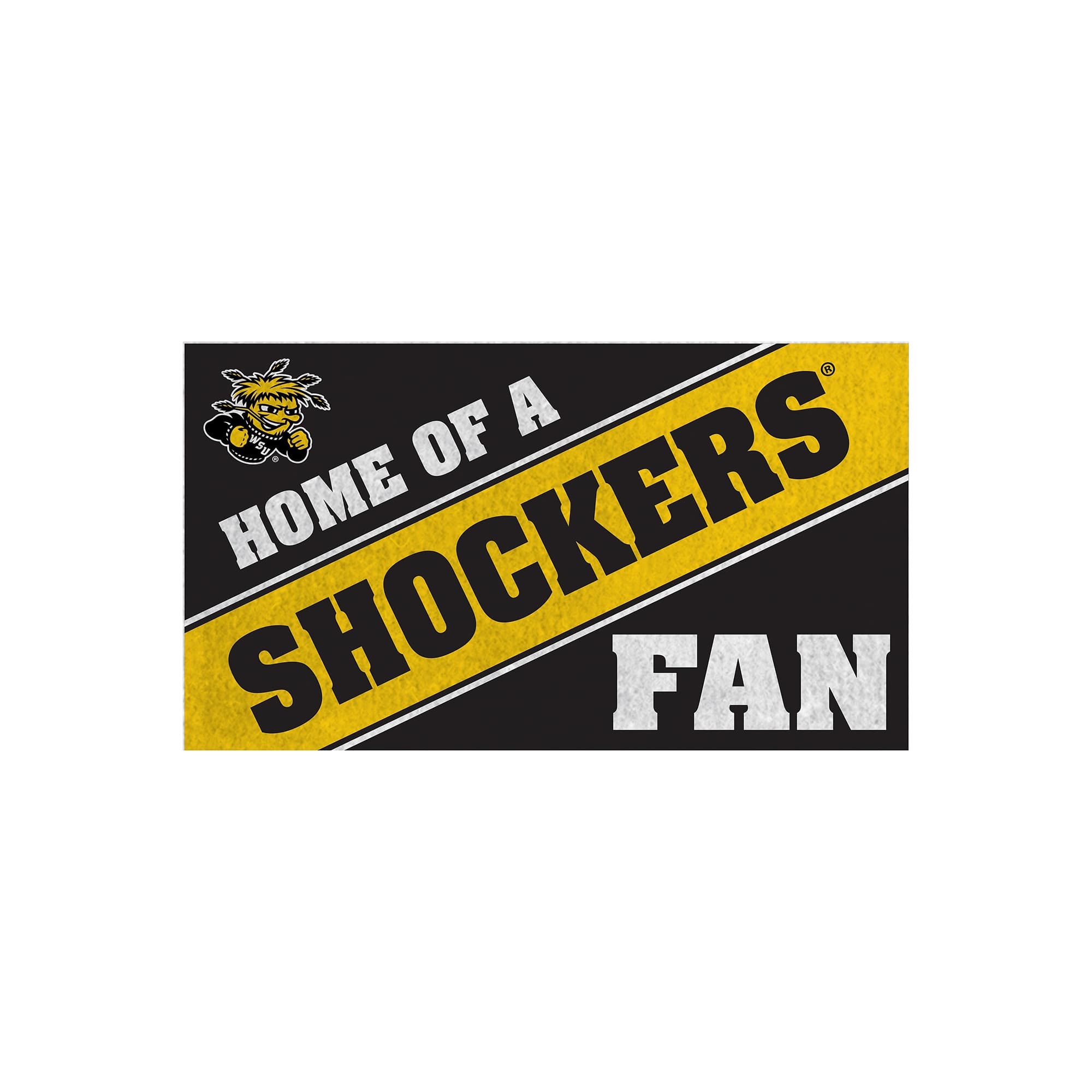 Evergreen Enterprises - Wichita State Shockers 16" x 28" Home of a Fan Indoor/Outdoor Logo Turf Mat - Multicolor