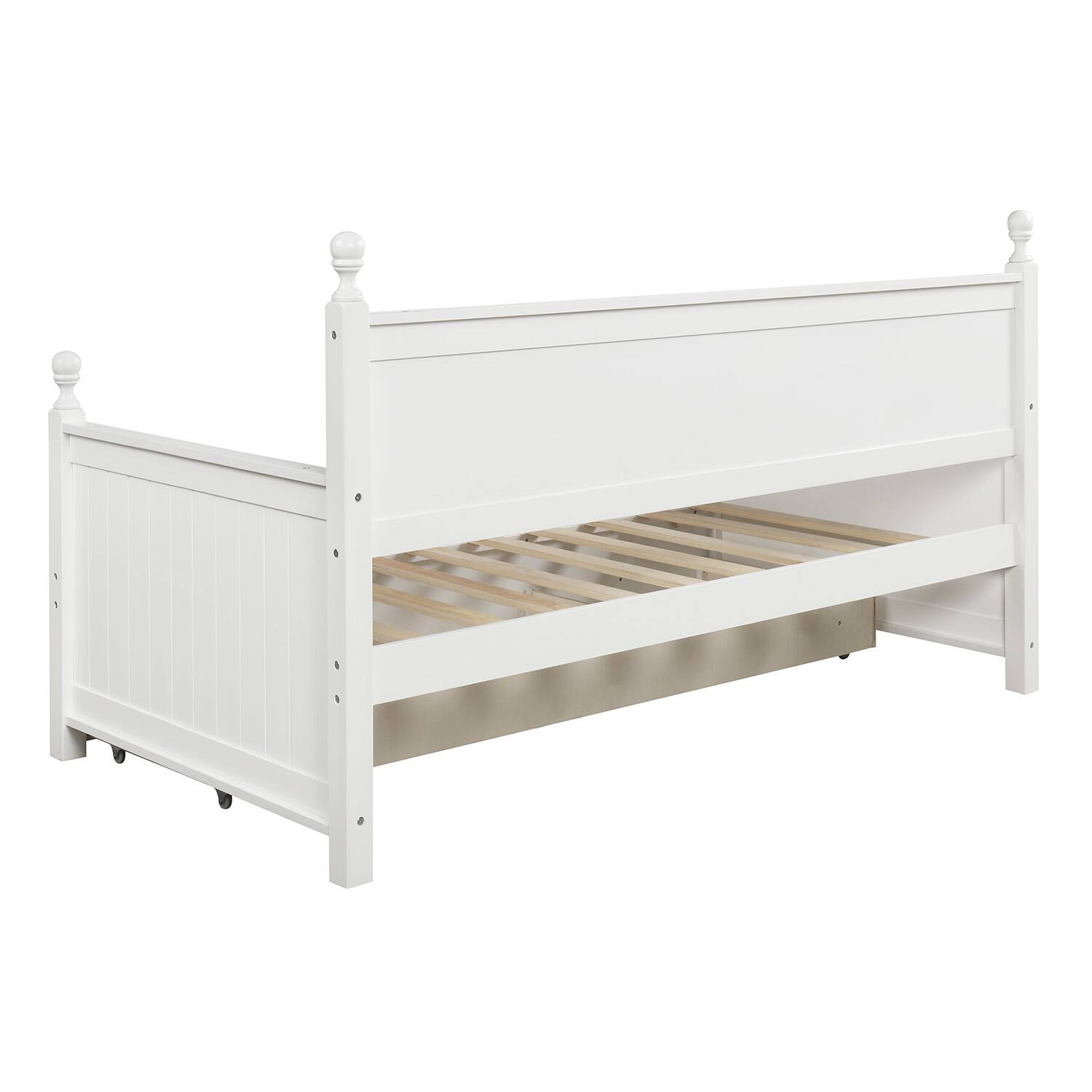 Alt View 2. Aukfa - Wood Daybed with Three Drawers ,Twin Size Daybed,No Box Spring Needed - White.