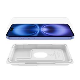 Belkin - ScreenForce InvisiGlass for iPhone 16 Plus, 15 Plus, and 14 Pro Max with EZ Align Tray - Clear