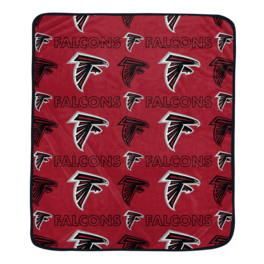 Pegasus - Atlanta Falcons 50" x 60" Repeat Big Logo Wordmark Ultra Soft Blanket - Multicolor