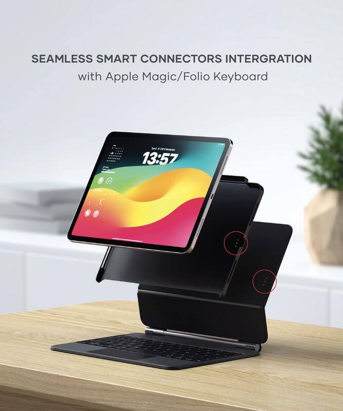 SEAMLESS SMART CONNECTORS INTEGRATION with Apple Magic/Folio Keyboard