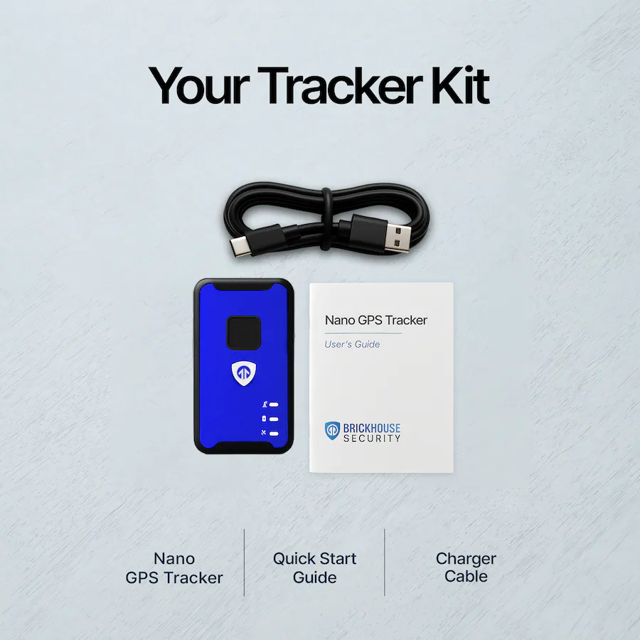 Blue Remote Rackjer BrickHouse Security Spark Nano 7 GPS Tracker for Vehicles Covert Car ...