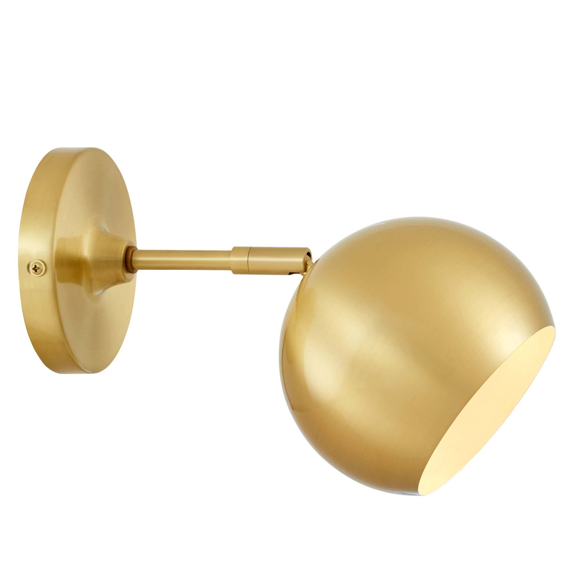 Alt View 2. Modway - Chalice 4" Swing-Arm Metal Wall Sconce by Modway - Satin Brass.