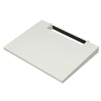 Front. WALL - Entertainment Shelf for TV Stand Model V4 - Perfect for DVD/Blu-ray Player, Video Game Console, DVR, Cable Box - Satin White.