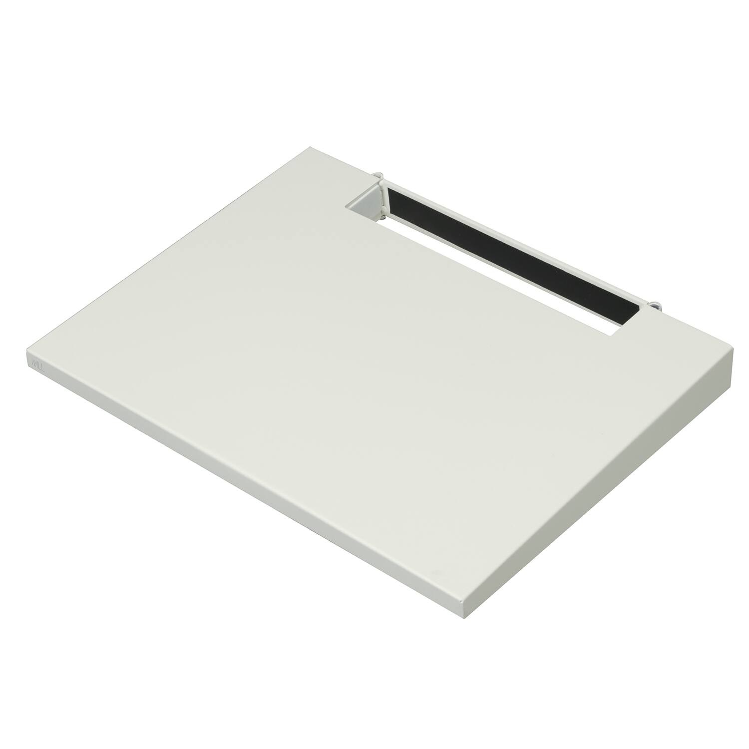 Front. WALL - Entertainment Shelf for TV Stand Model V4 - Perfect for DVD/Blu-ray Player, Video Game Console, DVR, Cable Box - Satin White.