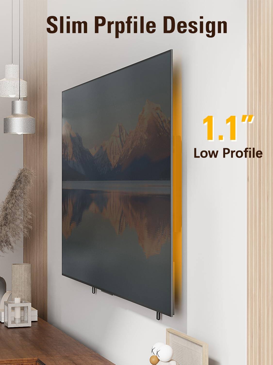 Slim Profile Design  
1.1" Low Profile