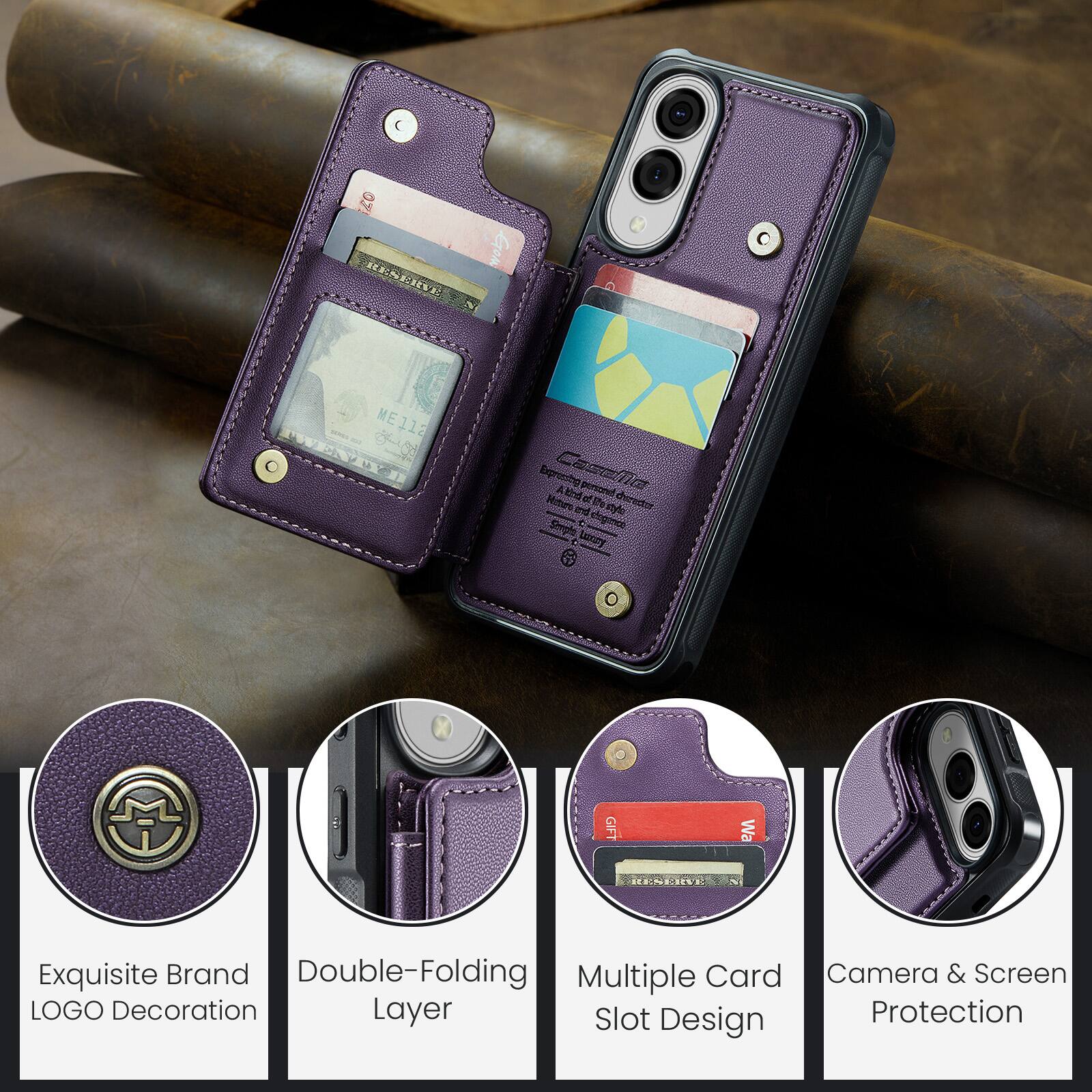 07 RENEER Grom ME112 ME

Exquisite Brand Double-Folding Multiple Card Camera & Screen LOGO Decoration Layer Slot Protection Design