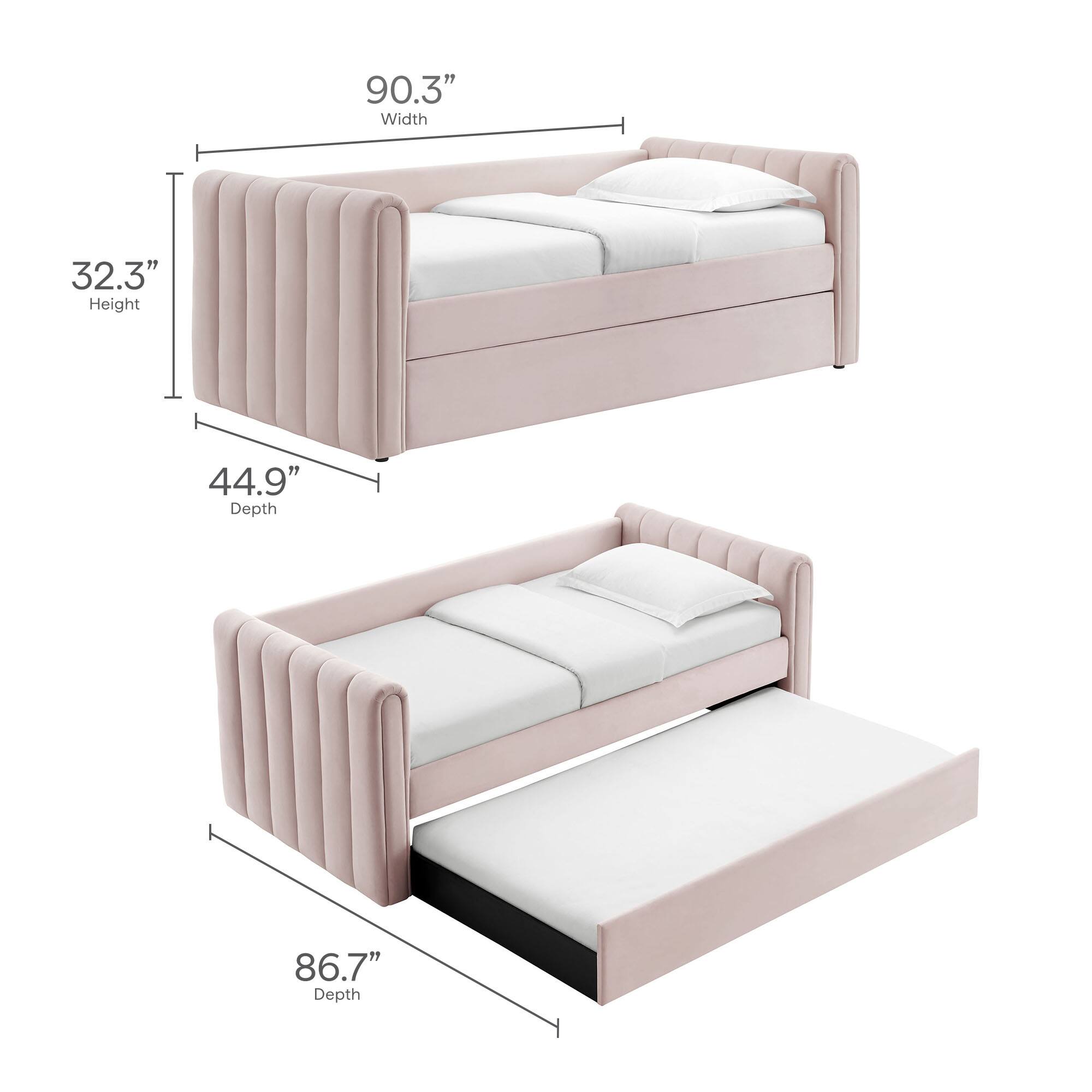 90.3" Width  
32.3" Height  
44.9" Depth  
86.7" Depth