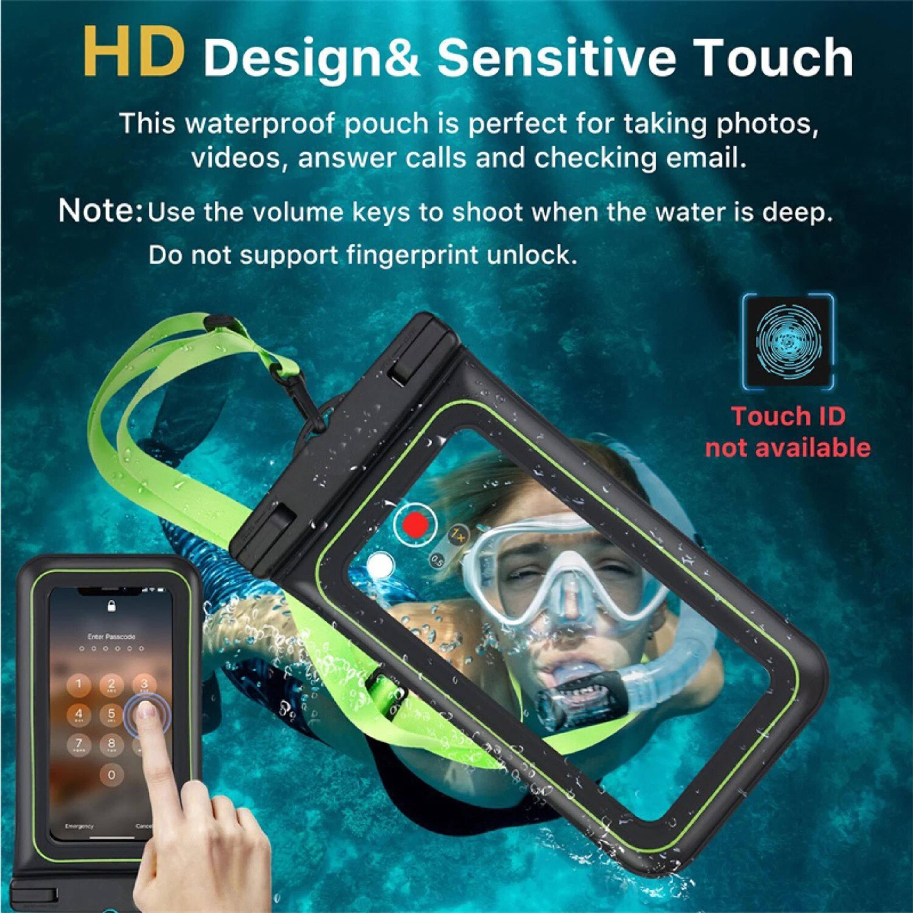 HD Design & Sensitive Touch

This waterproof pouch is perfect for taking photos, videos, answering calls, and checking email.

Note: Use the volume keys to shoot when the water is deep. Do not support fingerprint unlock.

Touch ID not available

Enter Password
1 2 3 4 5 6 7 8 9 0 Cnogey CAE