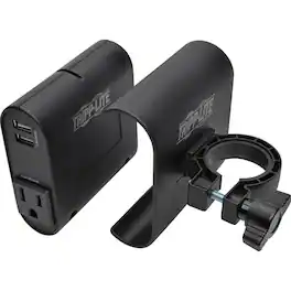 Tripp Lite - by Eaton AC/USB Charging Clip for Display Mounts w/ 2 USB Ports & 2 5-15R - 4 x Power Receptacles - 120 V AC - Black