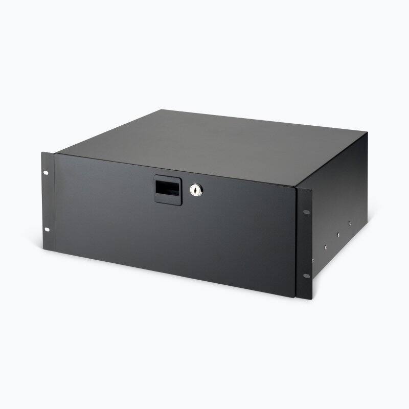 Front. On Stage Stands - On-Stage Locking Rack Drawer, 4U (RDL4000) - Black.