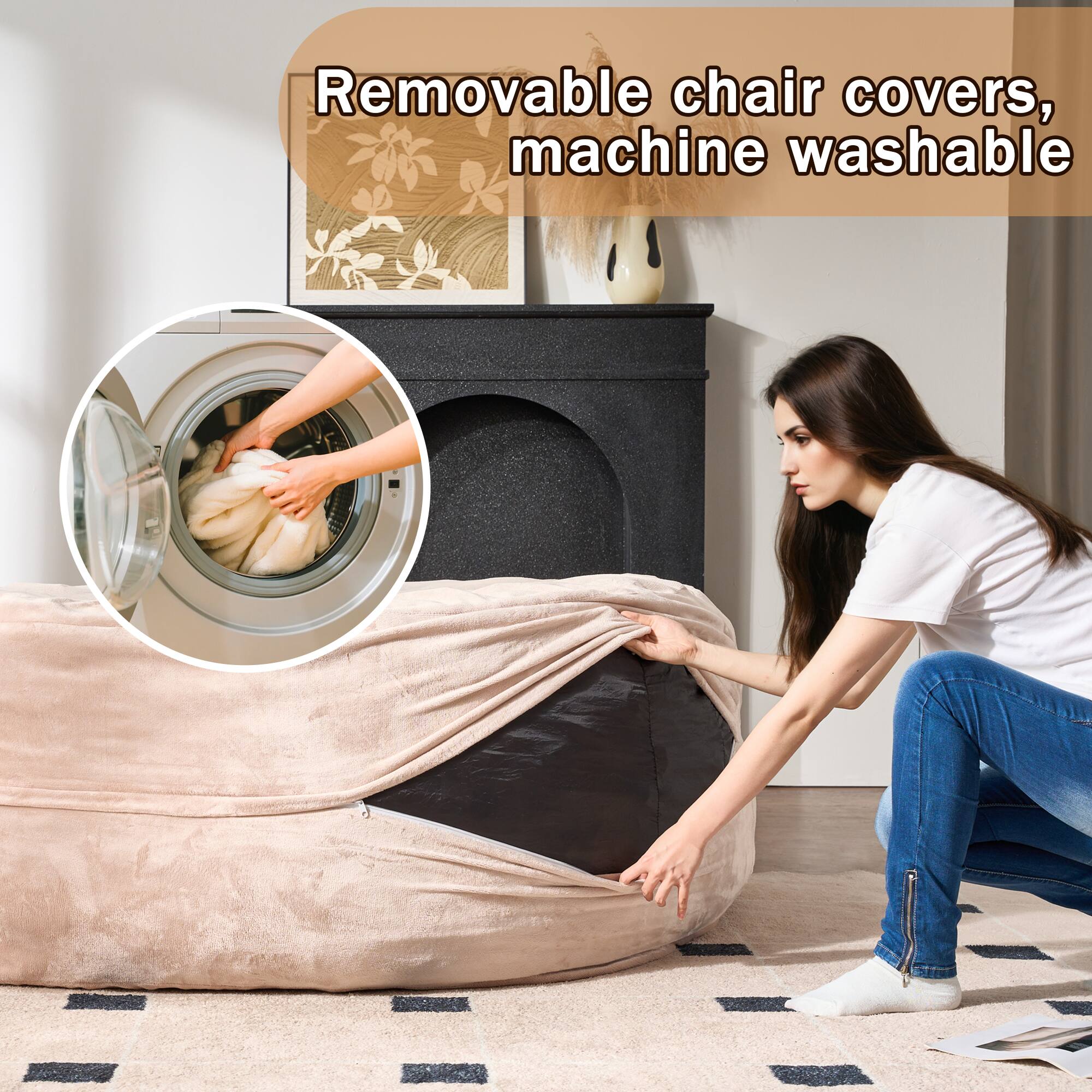 Removable chair covers, machine washable