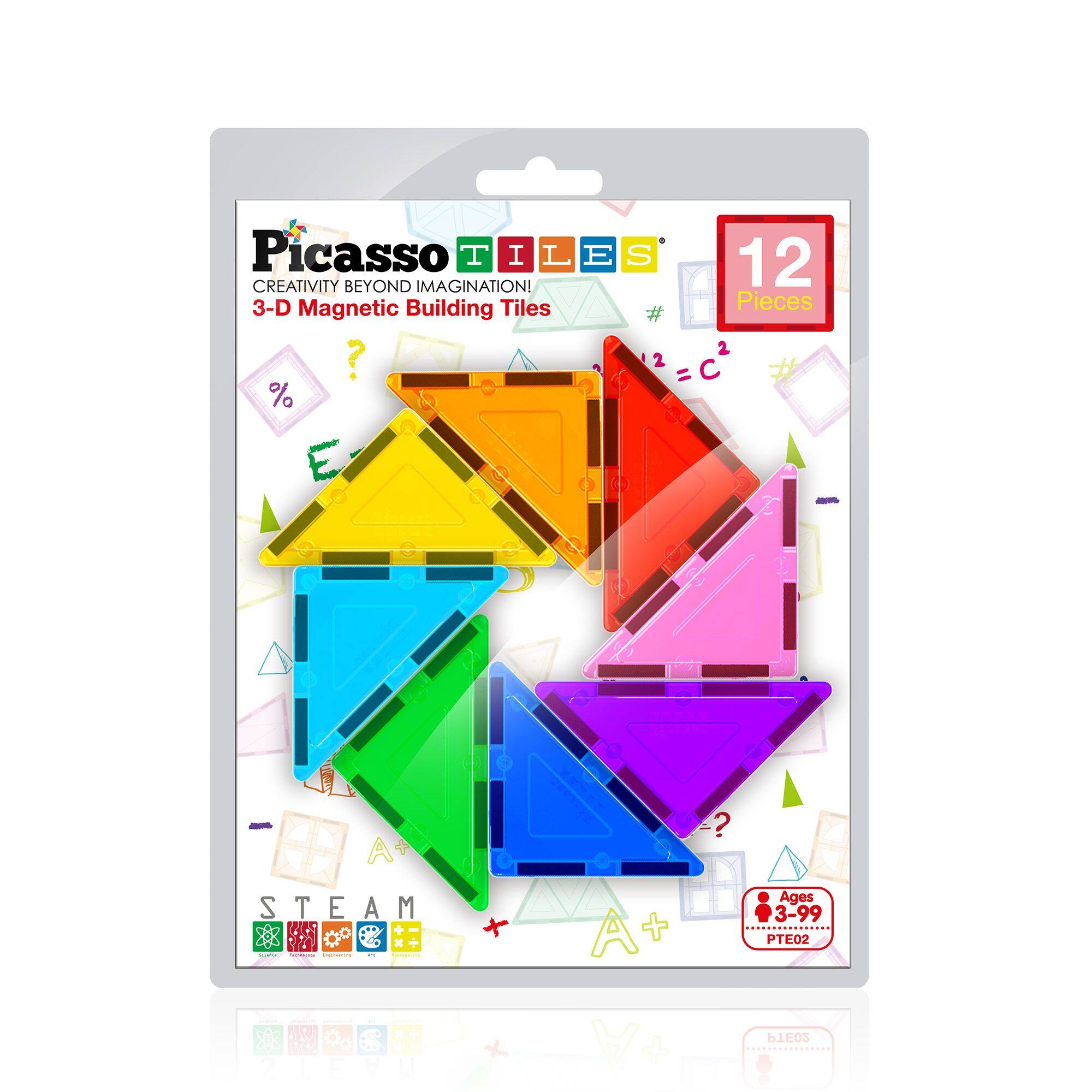 Picasso T I L E S  
12 CREATIVITY BEYOND IMAGINATION!  
3-D Magnetic Building Tiles Pieces  
Ages 3-99  
PTE02  
STEAM  
A+