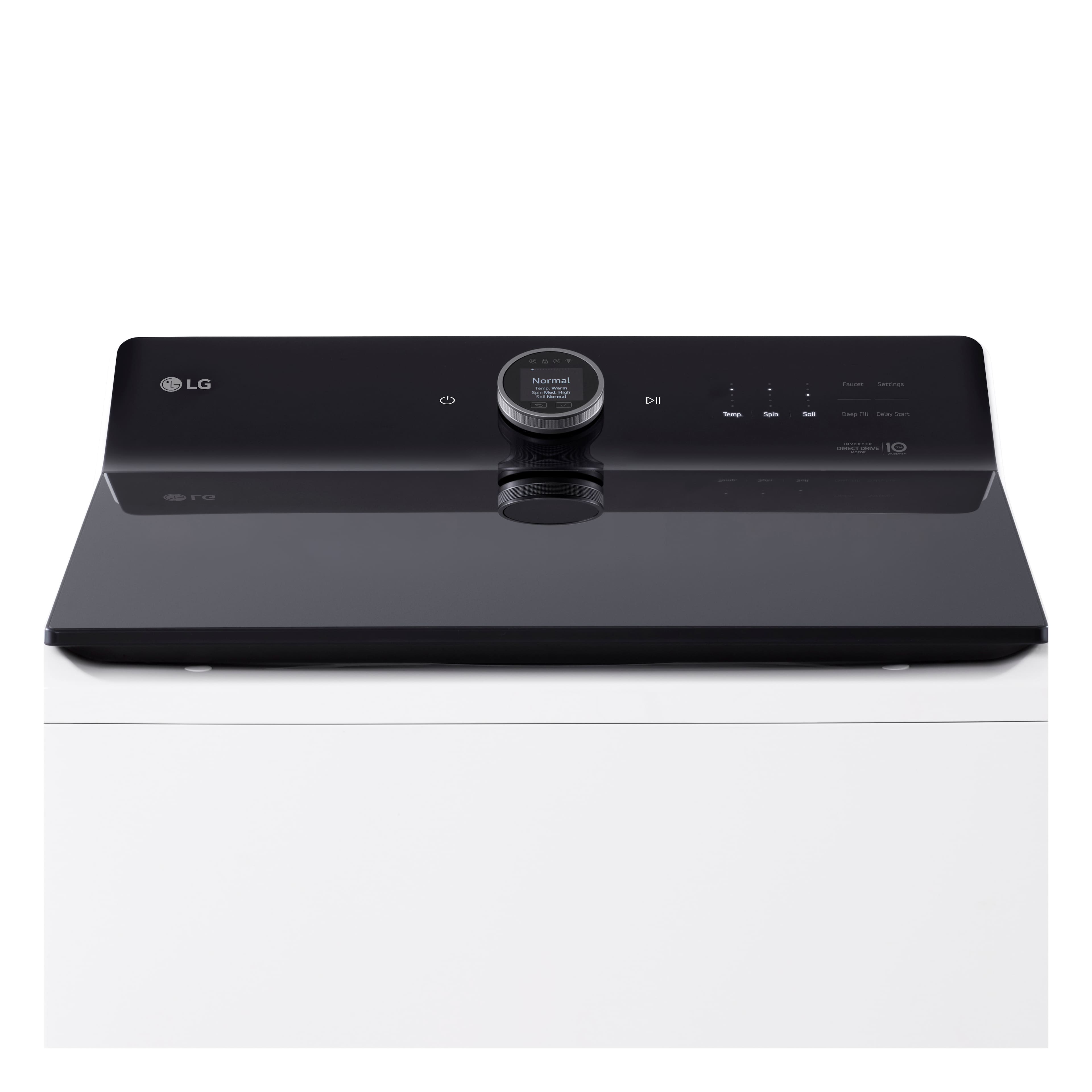 Alt View 15. LG - 5.5 Cu. Ft. High Efficiency Smart Top Load Washer with EasyUnload - Alpine White.