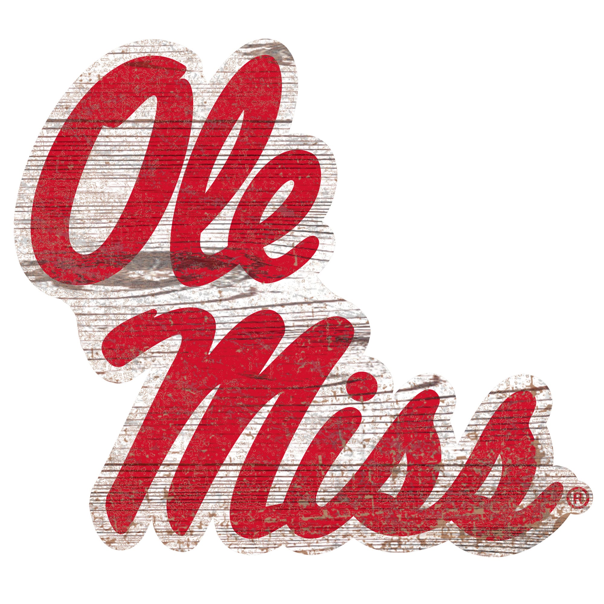 Fan Creations - Ole Miss Rebels Distressed Logo Cutout Sign - Multicolor price history on PriceWatchPro