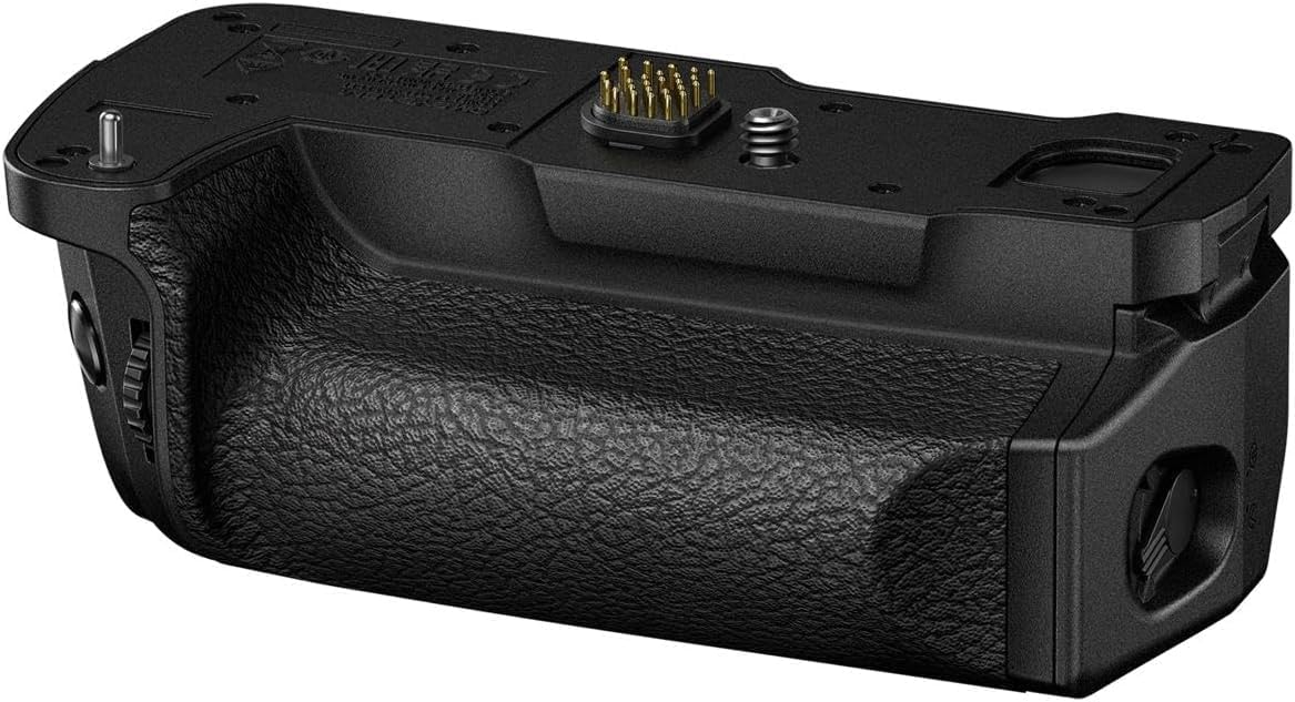 Front. OM System - HLD-10 Battery Holder for OM-1 Camera, External Power Grip with Shutter Release & Control Dial - Black.