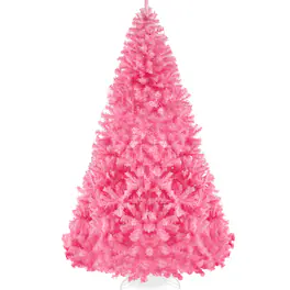 Best Choice Products - 7.5ft Artificial Christmas Full Tree Festive Holiday Decoration w/ 1,350 Branch Tips, Stand - Pink