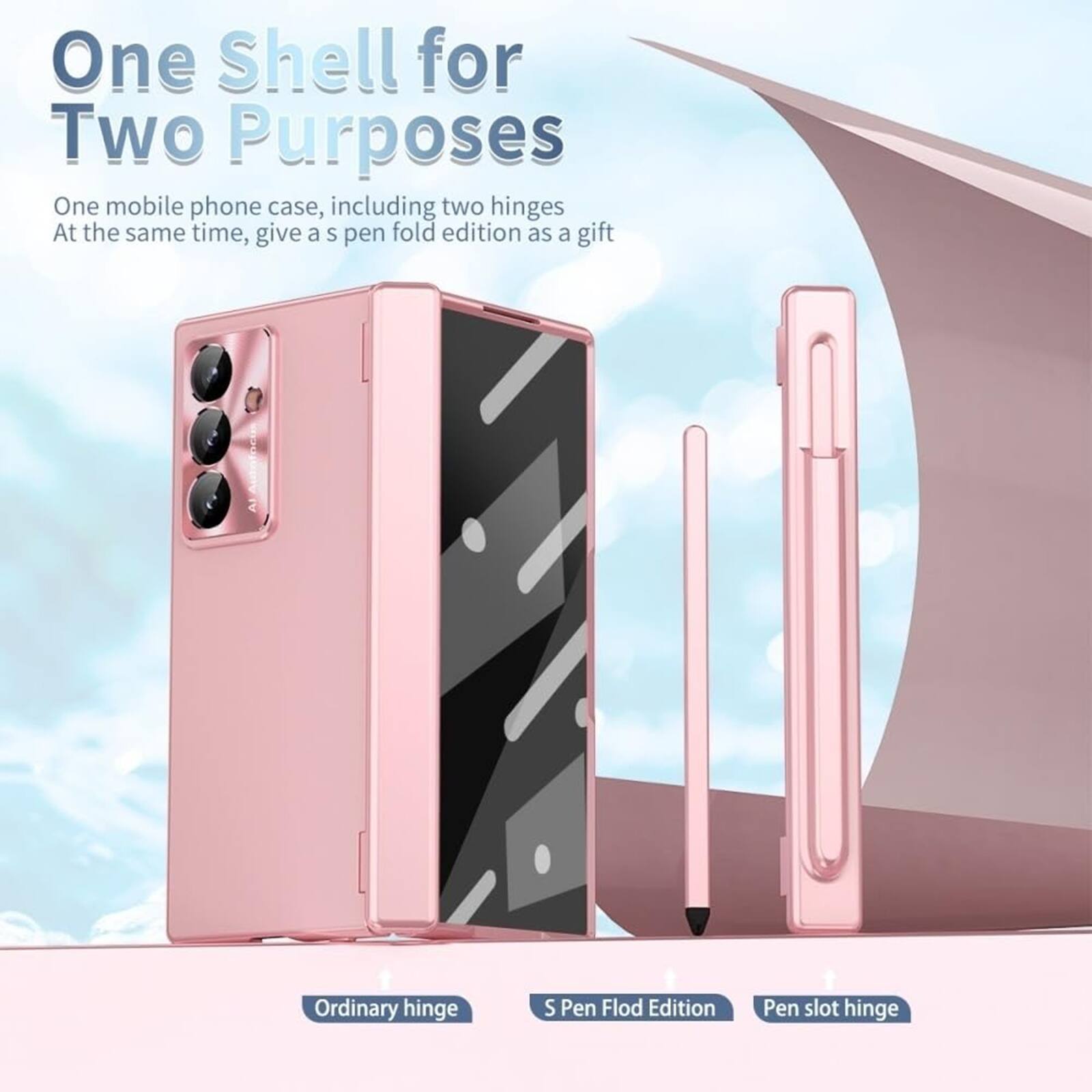 One Shell for Two Purposes

One mobile phone case, including two hinges. At the same time, give a S pen fold edition as a gift

Ordinary hinge
S Pen Fold Edition
Pen slot hinge