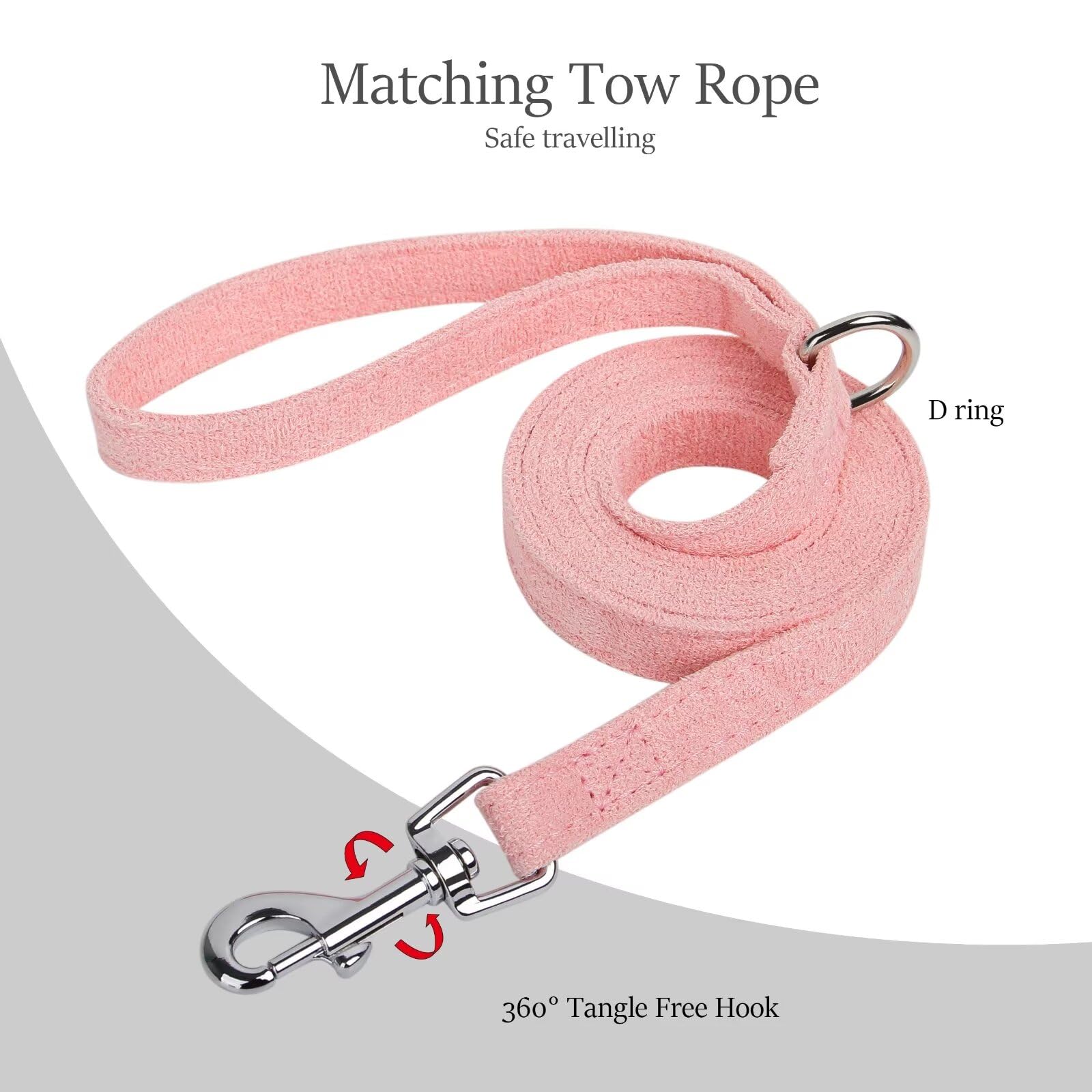 Matching Tow Rope  
Safe travelling  

D ring  

360° Tangle Free Hook