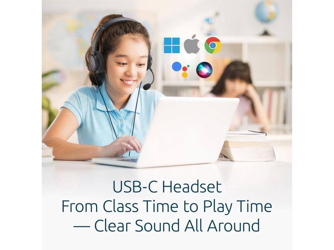 USB-C Headset  
From Class Time to Play Time  
— Clear Sound All Around
