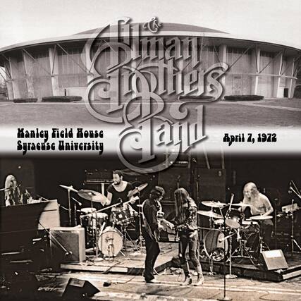 The text on the image can be grouped and corrected as follows:
- **Main Title:**
- "The Grateful Dead"
- **Location:**
- "Manley Field House"
- "Syracuse University"
- **Date:**
- "April 7, 1972"