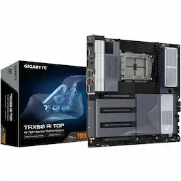 GIGABYTE - Ultra Durable TRX50 AI TOP Gaming Desktop Motherboard - AMD TRX50 Chipset - Socket sTR5 - Extended ATX - Ryzen
