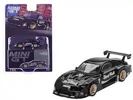 Mazda RX-7 LB-Super Silhouette #20 "Liberty Walk" Limited Edition 1/64 Diecast Model Car by Mini GT - Black