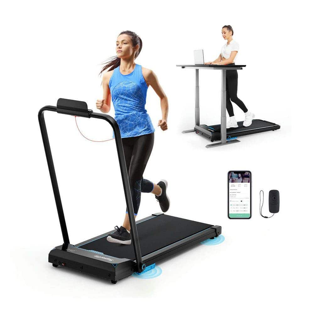 Resenkos - 3-in-1 Folding Treadmill with Remote & LED Display - Blue