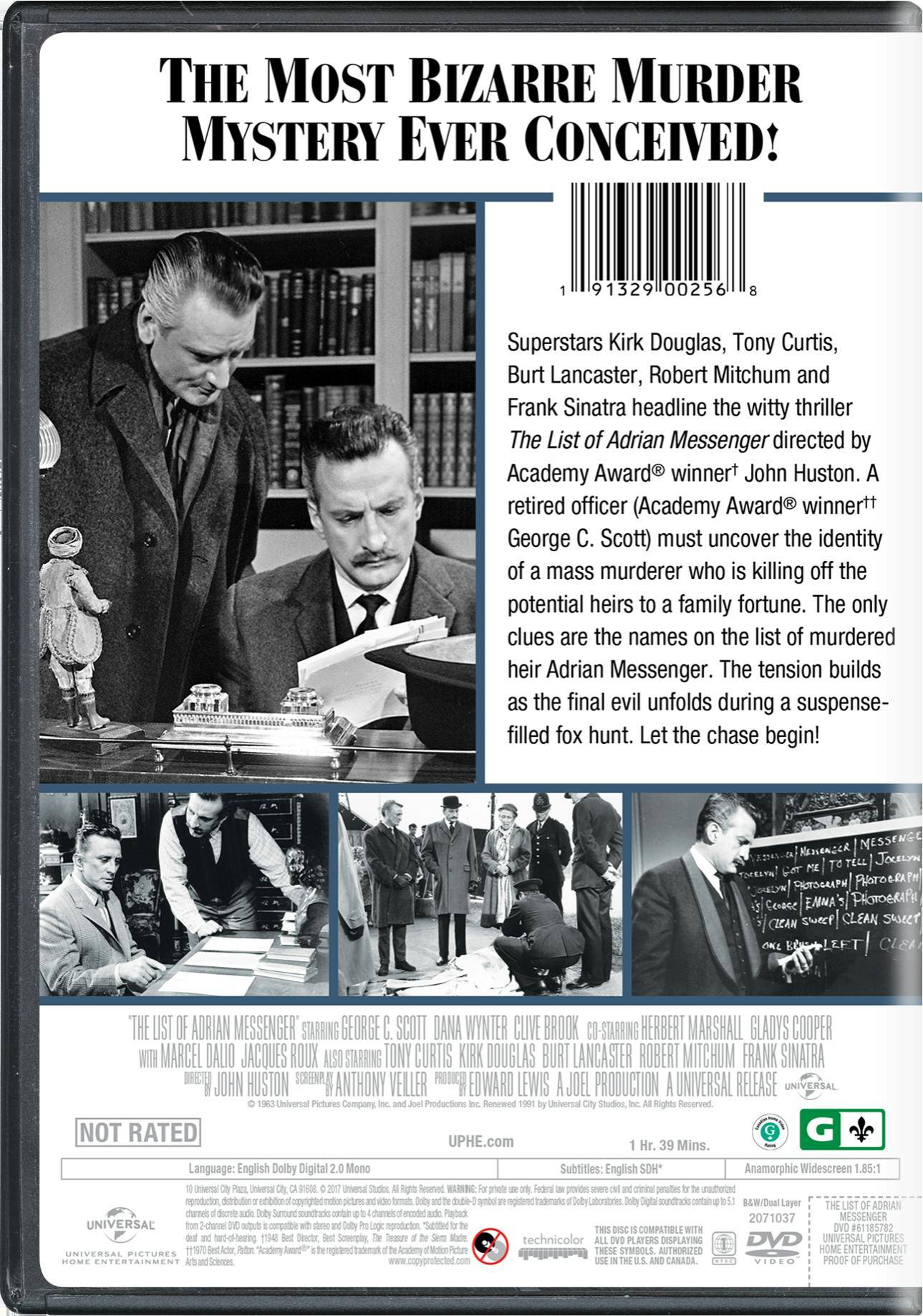 Angle. The List of Adrian Messenger [DVD].