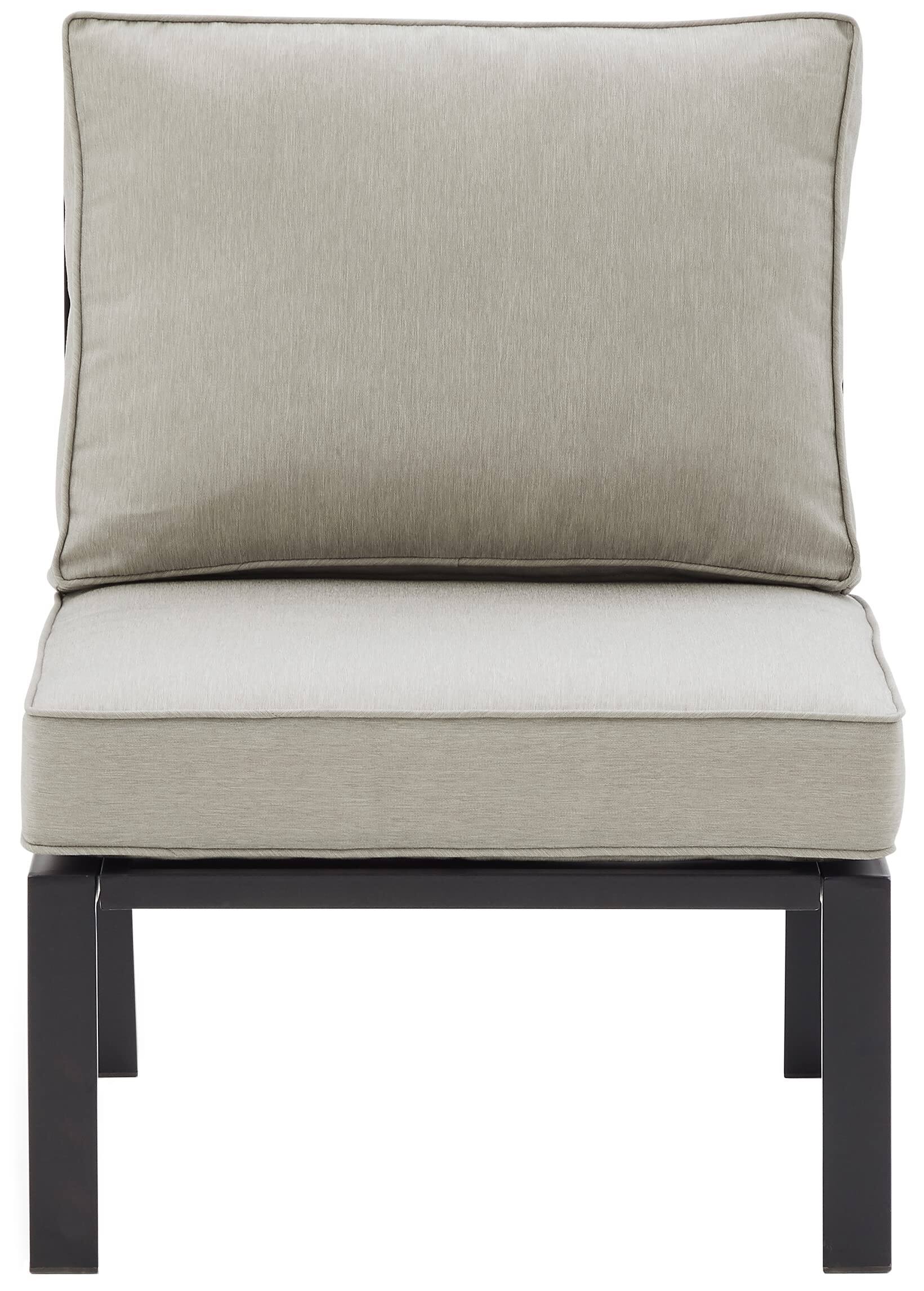 Angle. Crosley Furniture - Clark Armless Outdoor Sectional Chair - Taupe.
