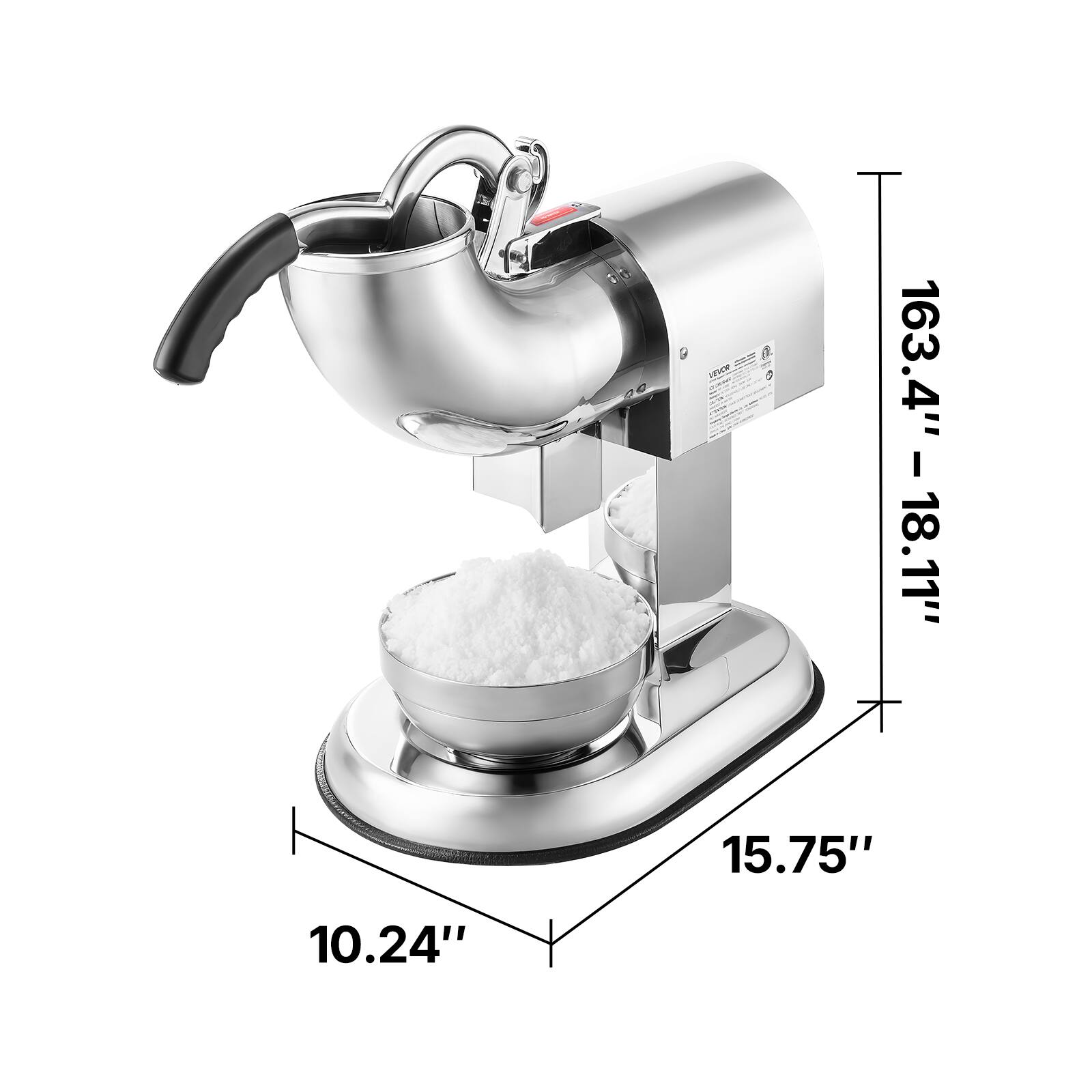 VEVOR

163.4" - 18.11"
15.75"
10.24"