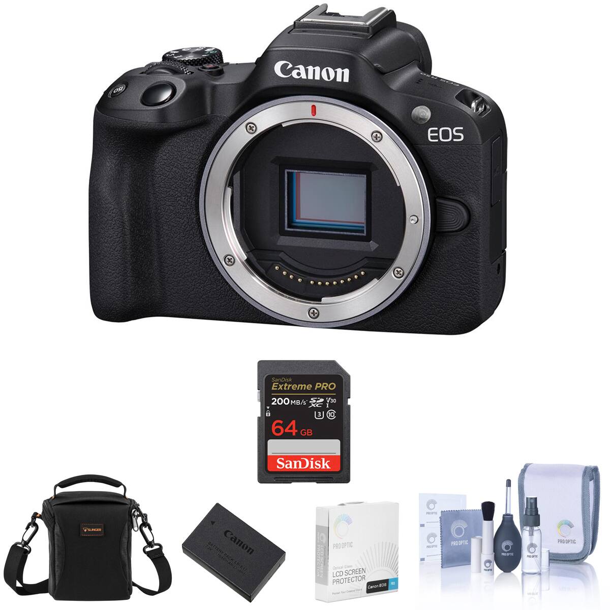 Canon EOS

SanDisk Extreme PRO 200M MB/s V30 XC I FC 3 10 64 GB

SanDisk

PILAGER

Canon INSTAGE

PRO OPTIC Optical LCD Screen Protector 628 Carcon - -

PROTE 2077g()

PRO OPTIC

10

100

PRO-ORTS: -