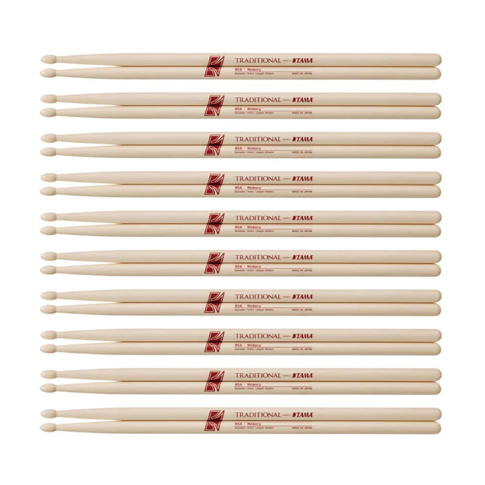 Tama - H5A Traditional Series American Hickory Drumsticks (Red, 10 pairs) price history on PriceWatchPro