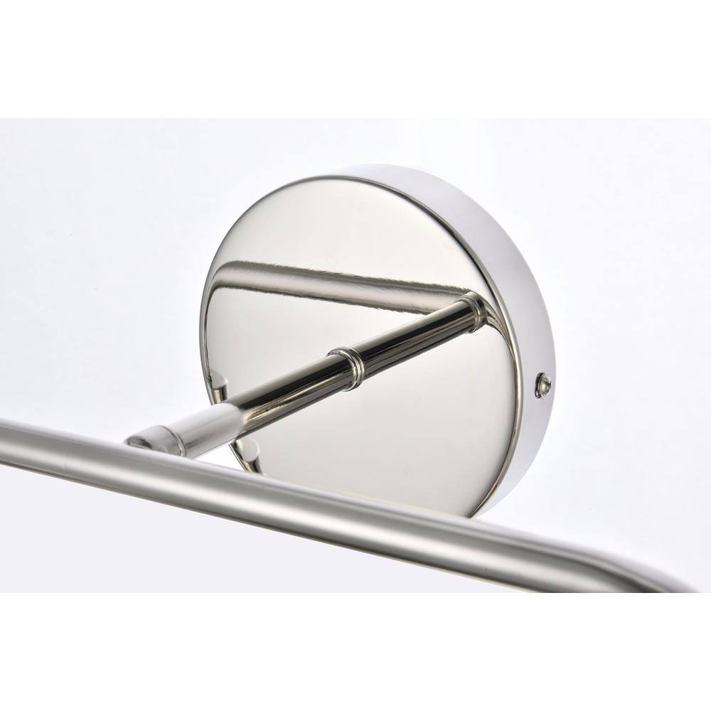 Back. Living District - Hanson 2 lights bath sconce in polished nickel with frosted shade - Polished Nickel And Frosted Shade.