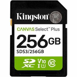 Kingston - Canvas Select Plus 256 GB Class 10/UHS-I (U1) V10 SDXC - 1 - 150 MB/s Read