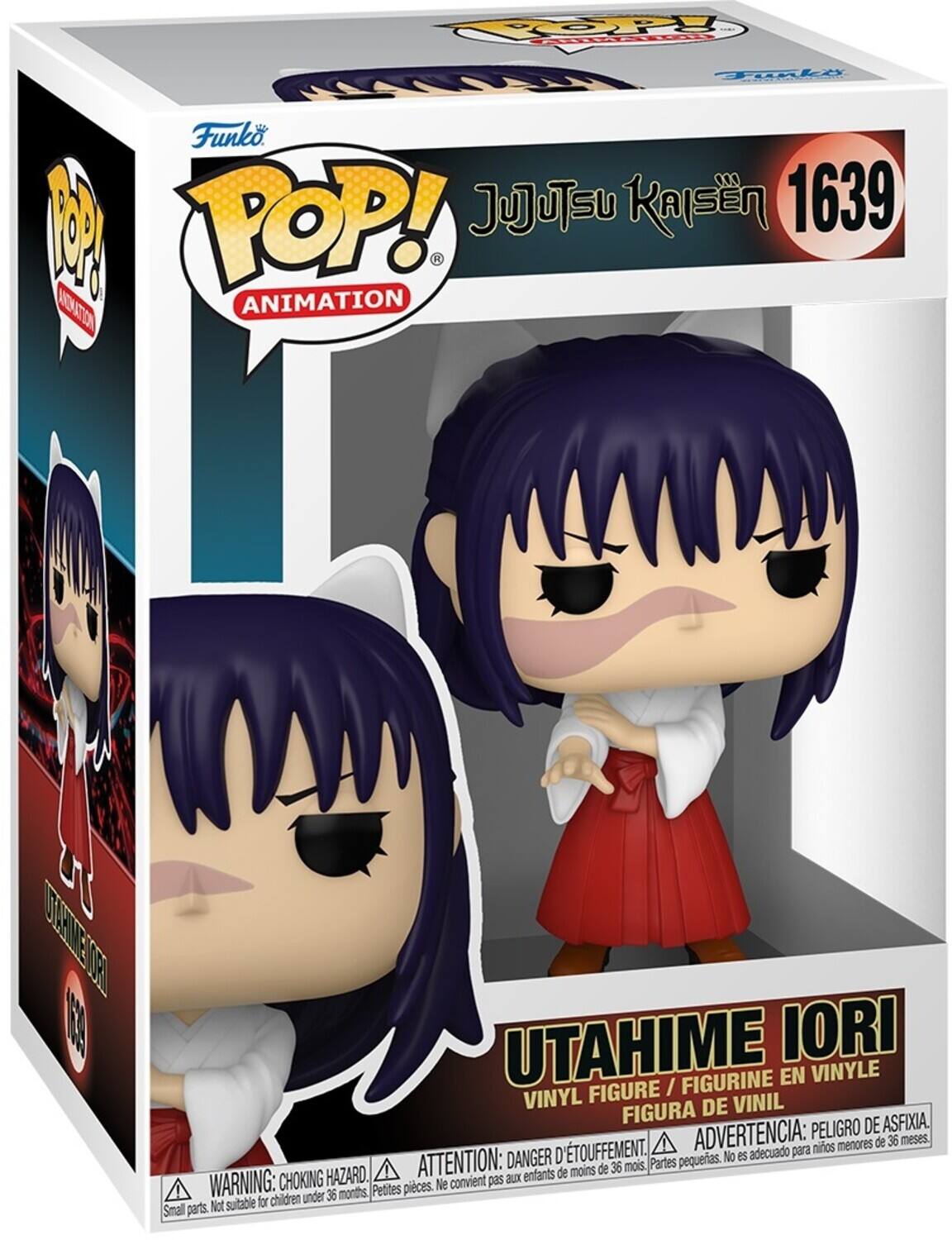 Funko POP! ANIMATION JUJUTSU KAISEN 1639 UTAHIME IORI FIGURINE EN VINYLE VINYL FIGURE VINIL FIGURA DE PELIGRO DE ASFIXIA. DANGER DÉTOUFFMENT. ADVERTENCIA: peligro de asfixia. ATTENTION: danger d'étouffement. WARNING: choking hazard. Partes pequeñas. No es adecuado para niños menores de 36 meses. Petites pièces. Small parts. Not suitable for children under 36 months.
