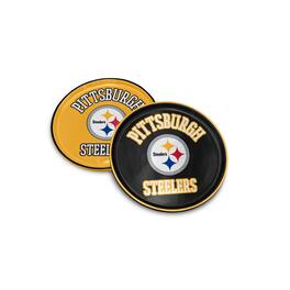 Pegasus - Pittsburgh Steelers 8" Home & Away Round Two-Piece Serving Plate Set - Multicolor