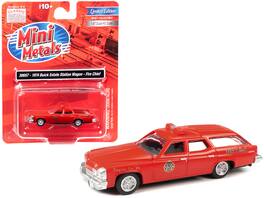 1974 Buick Estate Station Wagon "Fire Chief" 1/87 (HO) Scale Model by Classic Metal Works - Red