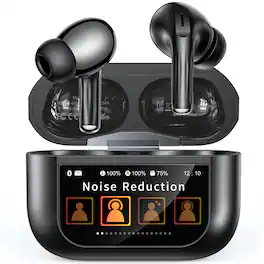 Trigiz - Bluetooth 5.4 Wireless Earbuds, ENC Noise Cancelling, 50H Playtime Bass Stereo Headphones for iPhone Android Pad - Black
