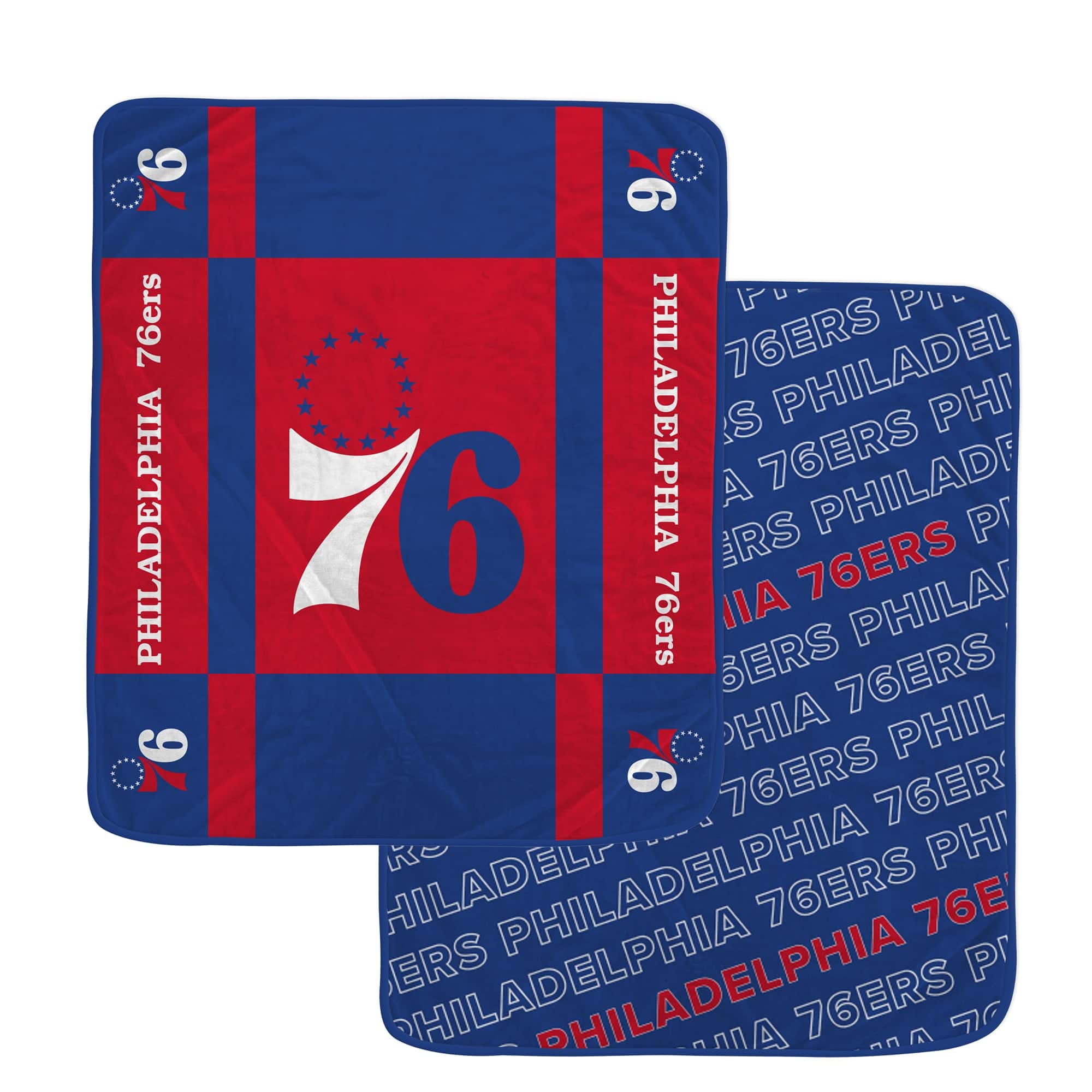 Pegasus - Philadelphia 76ers 60- x 70- Reverse Block Wordmark Double-Sided Blanket - Multicolor