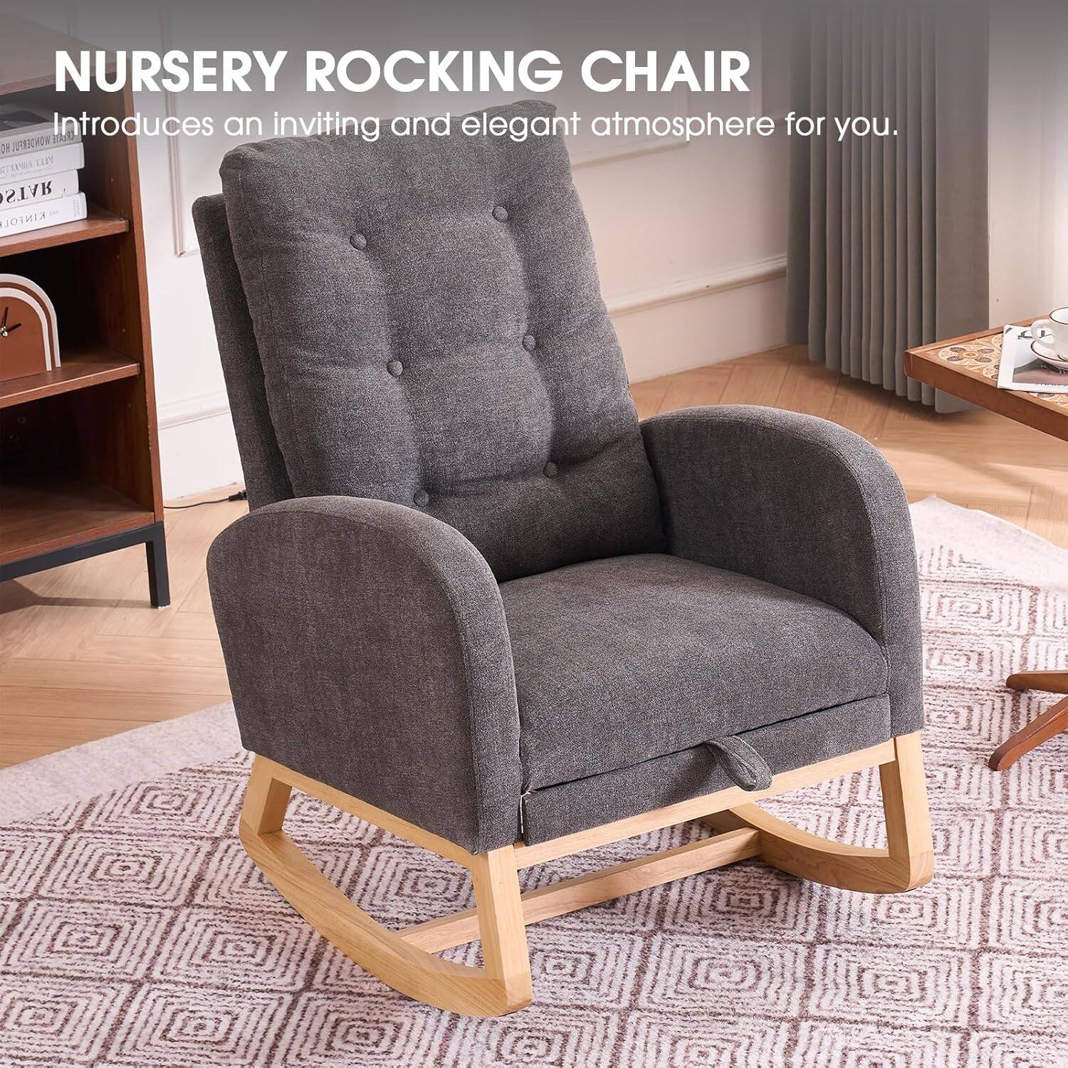 NURSERY ROCKING CHAIR  
Introduces an inviting and elegant atmosphere for you.