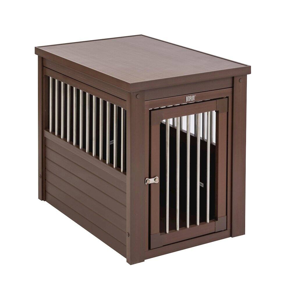 Alt View 1. New Age Pet - ECOFLEX Dog Crate End Table - Russet Medium.