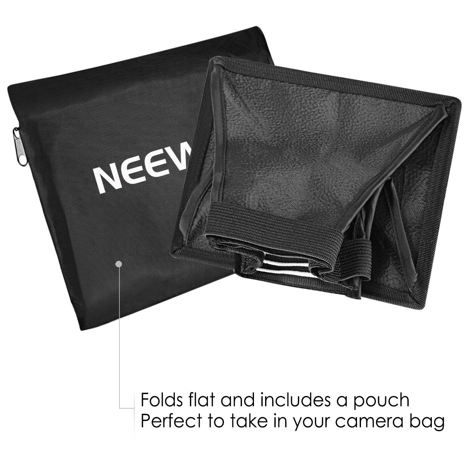 NEEV

Folds flat and includes a pouch
Perfect to take in your camera bag