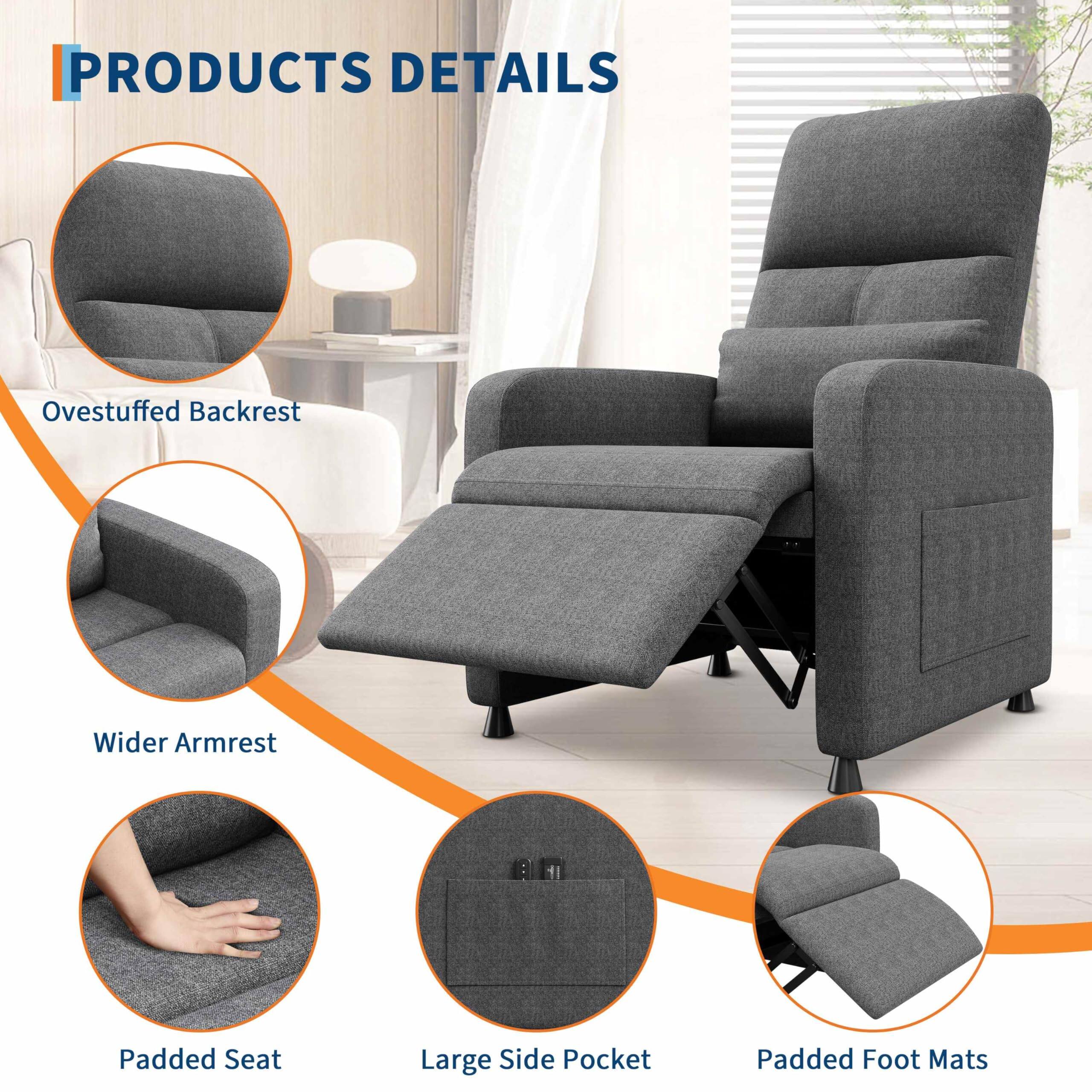 PRODUCTS DETAILS

- Ovestuffed Backrest
- Wider Armrest
- Padded Seat
- Large Side Pocket
- Padded Foot Mats