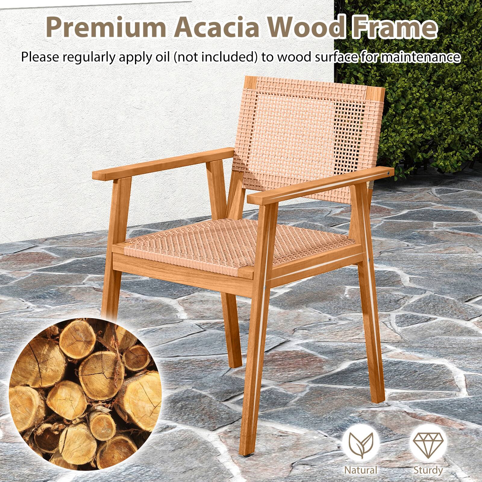 Premium Acacia Wood Frame

Please regularly apply oil (not included) to wood surface for maintenance

Natural Sturdy