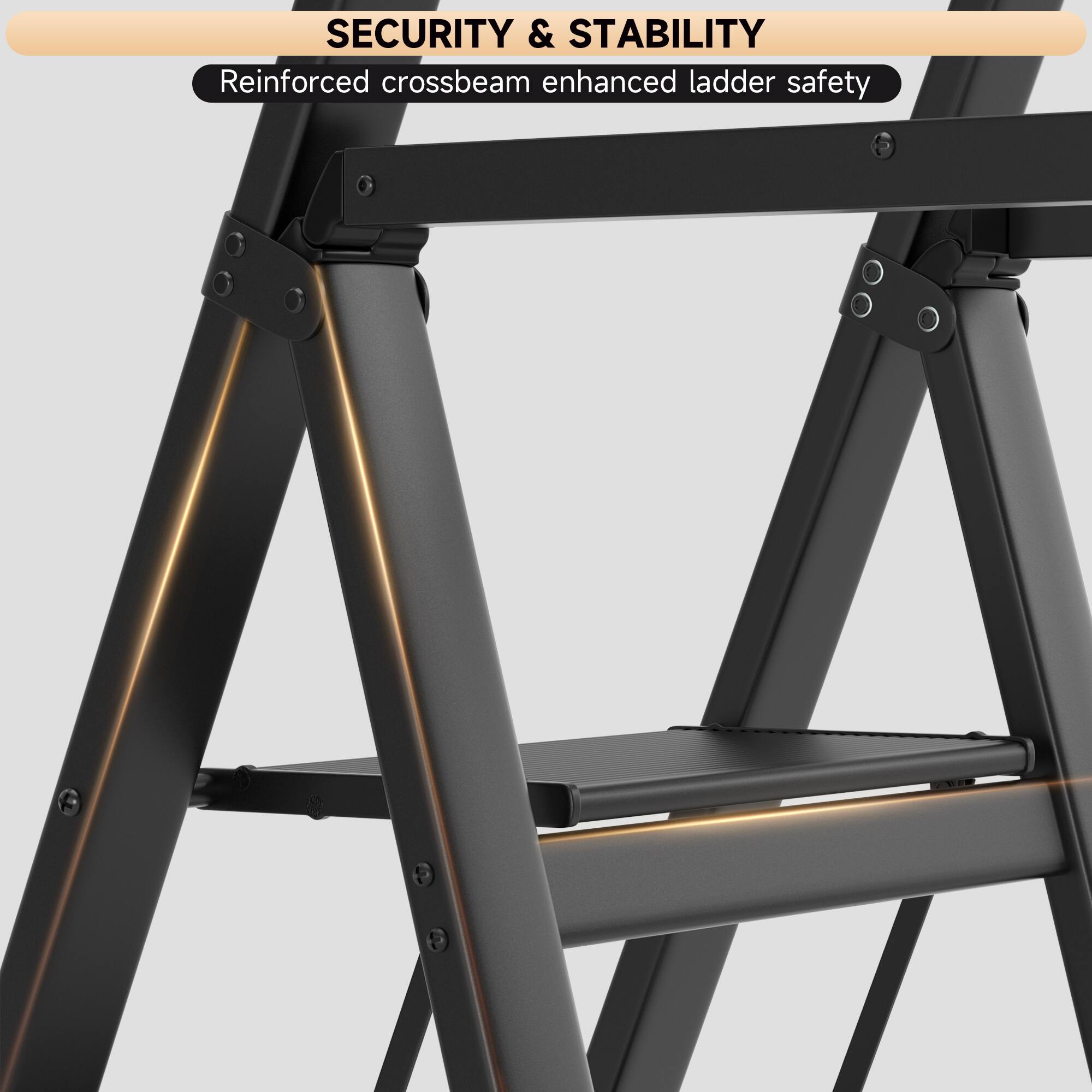 SECURITY & STABILITY  
Reinforced crossbeam enhanced ladder safety