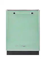 Unique Appliances - Classic Retro Top Control Built-In Stainless Steel Tub Dishwasher with 3rd Rack and 45 dBA - Summer Mint Green - Front_Zoom